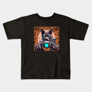 Cyberpunk Kitty Kids T-Shirt